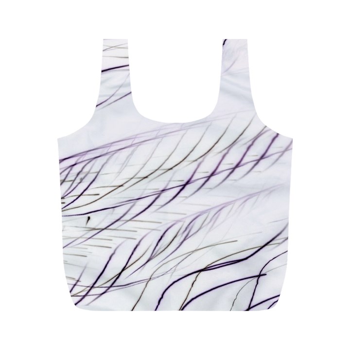 Lilac stripes Full Print Recycle Bags (M) 