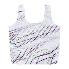 Lilac stripes Full Print Recycle Bags (L) 