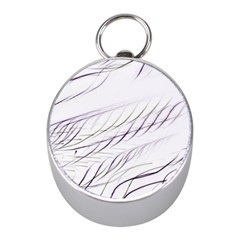 Lilac stripes Mini Silver Compasses