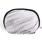 Lilac stripes Accessory Pouches (Medium)  Front