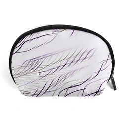 Lilac stripes Accessory Pouches (Large) 