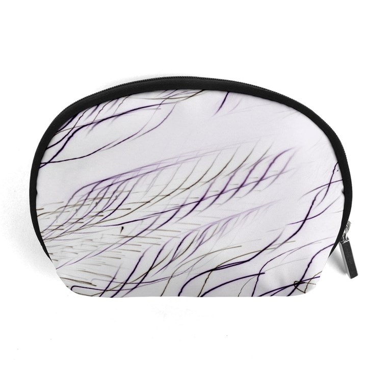 Lilac stripes Accessory Pouches (Large) 