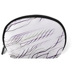 Lilac stripes Accessory Pouches (Large)  Back