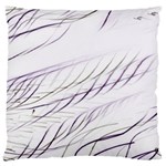 Lilac stripes Large Flano Cushion Case (Two Sides) Front