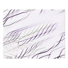 Lilac stripes Double Sided Flano Blanket (Large) 