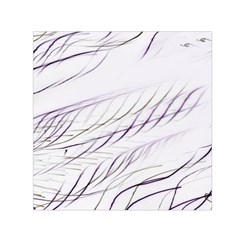 Lilac stripes Small Satin Scarf (Square)