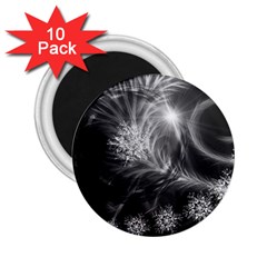 Silver Feather And Ball Decoration 2 25  Magnets (10 Pack) 