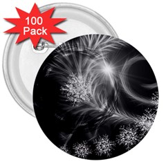 Silver Feather And Ball Decoration 3  Buttons (100 Pack) 