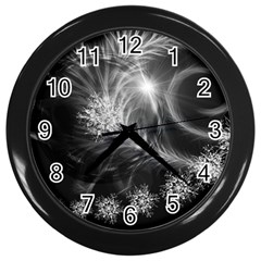 Silver Feather And Ball Decoration Wall Clocks (black) by picsaspassion