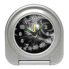 Silver Feather And Ball Decoration Travel Alarm Clocks