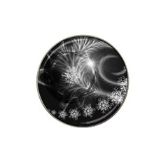 Silver Feather And Ball Decoration Hat Clip Ball Marker (4 Pack)