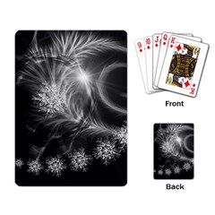 Silver Feather And Ball Decoration Playing Card