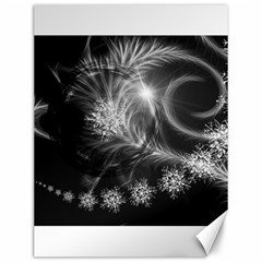 Silver Feather And Ball Decoration Canvas 12  X 16   by picsaspassion