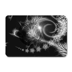 Silver Feather And Ball Decoration Small Doormat  by picsaspassion