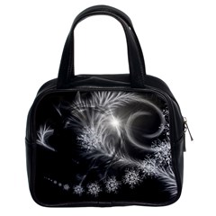 Silver Feather And Ball Decoration Classic Handbags (2 Sides)