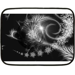 Silver Feather And Ball Decoration Fleece Blanket (mini)