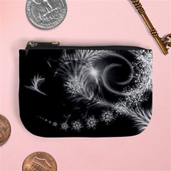 Silver Feather And Ball Decoration Mini Coin Purses by picsaspassion