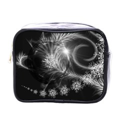 Silver Feather And Ball Decoration Mini Toiletries Bags