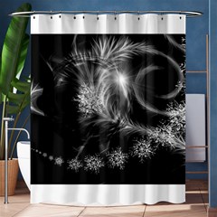 Silver Feather And Ball Decoration Shower Curtain 60  X 72  (medium) 