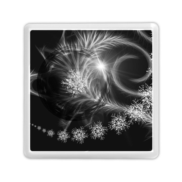 Silver feather and ball decoration Memory Card Reader (Square) 