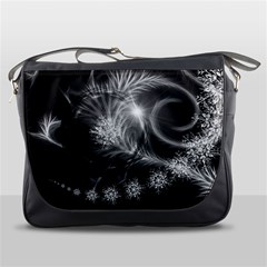 Silver Feather And Ball Decoration Messenger Bags by picsaspassion