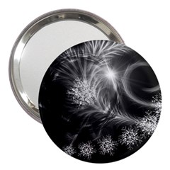 Silver Feather And Ball Decoration 3  Handbag Mirrors by picsaspassion