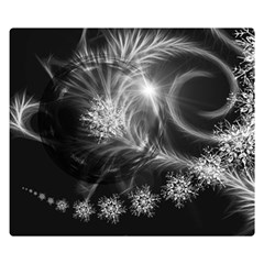 Silver Feather And Ball Decoration Double Sided Flano Blanket (small)  by picsaspassion