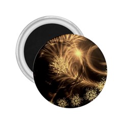 Golden Feather And Ball Decoration 2 25  Magnets