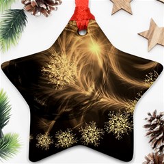 Golden Feather And Ball Decoration Ornament (star) 