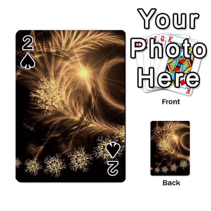 Golden feather and ball decoration Playing Cards 54 Designs 