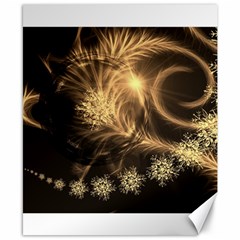 Golden Feather And Ball Decoration Canvas 8  X 10 