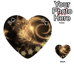 Golden Feather And Ball Decoration Playing Cards 54 (heart)  by picsaspassion