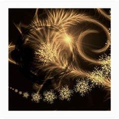 Golden Feather And Ball Decoration Medium Glasses Cloth (2-side)