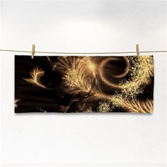 Golden Feather And Ball Decoration Hand Towel