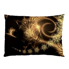 Golden Feather And Ball Decoration Pillow Case