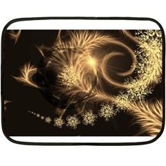 Golden Feather And Ball Decoration Fleece Blanket (mini) by picsaspassion