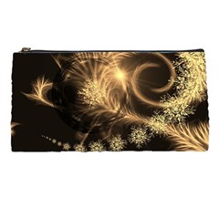 Golden Feather And Ball Decoration Pencil Cases