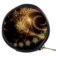 Golden Feather And Ball Decoration Mini Makeup Bags by picsaspassion