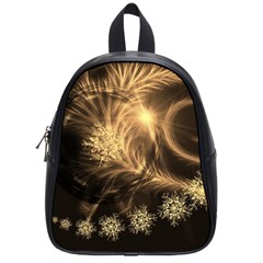 Golden Feather And Ball Decoration School Bags (small)  by picsaspassion