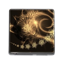 Golden Feather And Ball Decoration Memory Card Reader (square) by picsaspassion