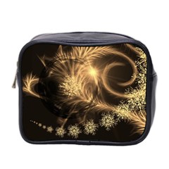 Golden Feather And Ball Decoration Mini Toiletries Bag 2-side