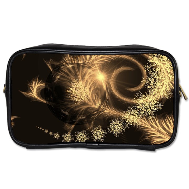 Golden feather and ball decoration Toiletries Bags