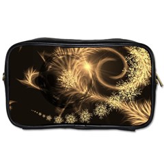 Golden Feather And Ball Decoration Toiletries Bags 2-side