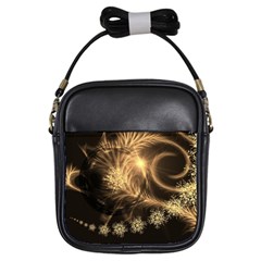 Golden Feather And Ball Decoration Girls Sling Bags