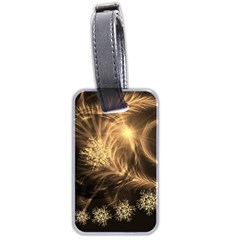 Golden Feather And Ball Decoration Luggage Tags (two Sides) by picsaspassion