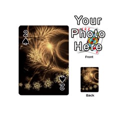 Golden Feather And Ball Decoration Playing Cards 54 (mini)  by picsaspassion