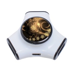 Golden Feather And Ball Decoration 3-port Usb Hub by picsaspassion