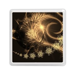 Golden Feather And Ball Decoration Memory Card Reader (square)  by picsaspassion