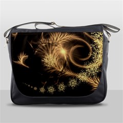 Golden Feather And Ball Decoration Messenger Bags by picsaspassion