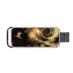 Golden Feather And Ball Decoration Portable Usb Flash (one Side)